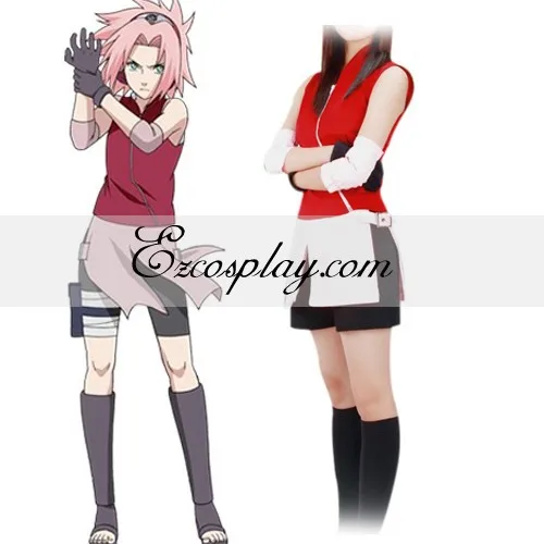 Женский косплей костюм Naruto Shippuden Sakura Haruno E001|womens cosplay costumes|cosplay costumewomen |