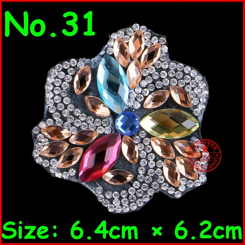 Блестящие патчи 1 шт./лот стразы горячей фиксации с помощью утюга Кристальные