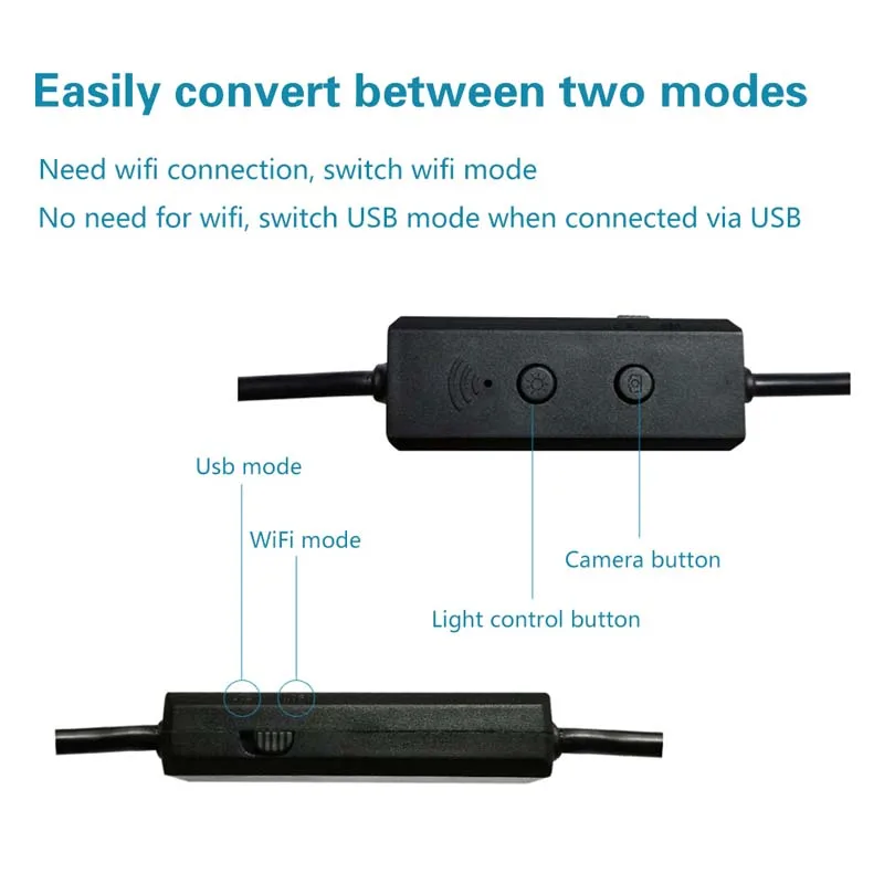 3в1 wifi эндоскоп камера мини Водонепроницаемый Жесткий проверка кабеля 8 мм USB