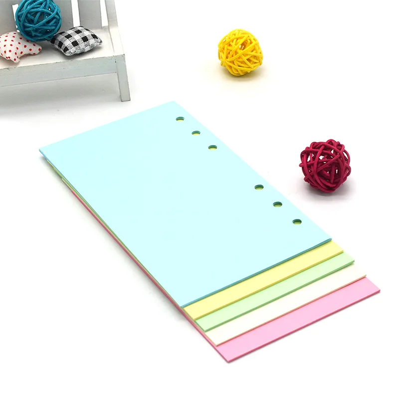 1 шт. блокнот А5/А6 с 6 отверстиями 5 цветов|filler paper|notebook blank pagesnotebook |