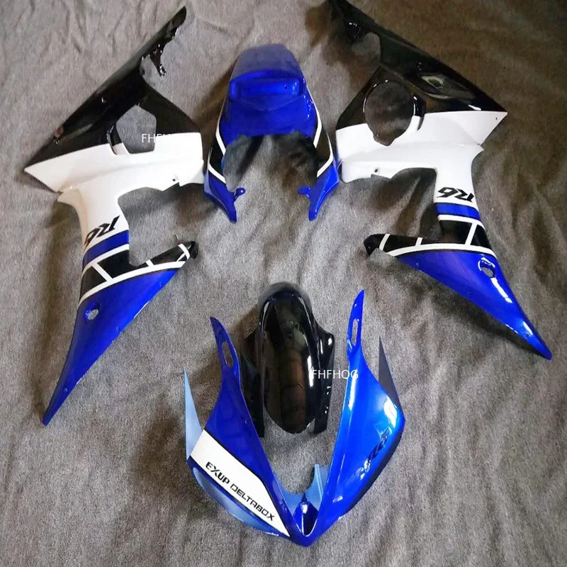 

Комплект обтекателей для мотоцикла YAMAHA YZFR6 03 04 05 YZF R6 2003 2004 2005 ABS синий белый комплект обтекателей