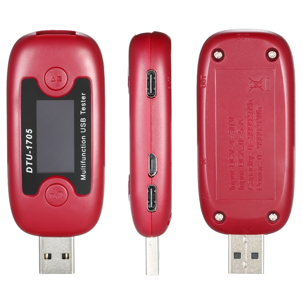 DTU-1705 тестер USB измеритель напряжения тока мощности детектор QC3.0 2 0 TYPE-C