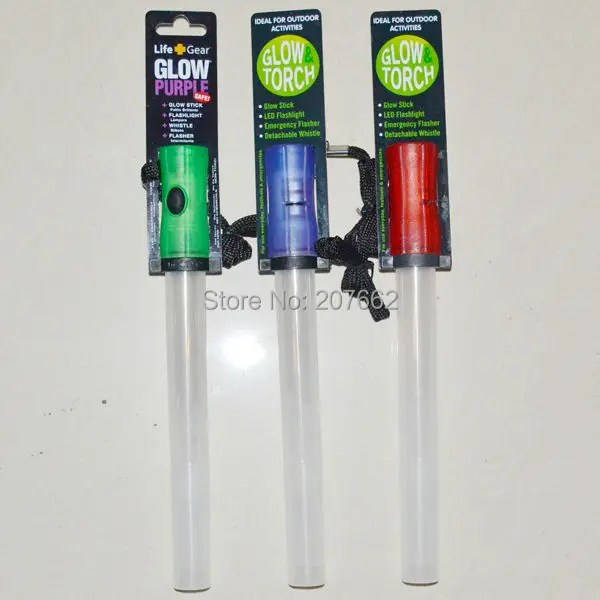 

2pcs/lot 4in1stick LED glow stick whistle flashing stick led stick flash wand light stick rescue whistle