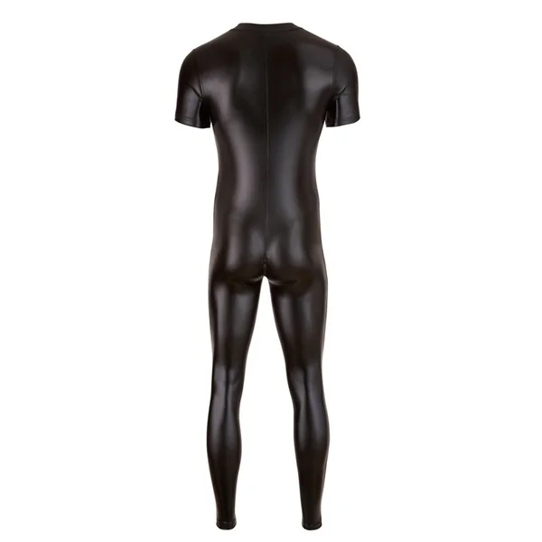 Latex Men Patent Leather Jumpsuits | Stretchy Tights Rompers | Wet Look Liquid Paint Coat Costume image 2