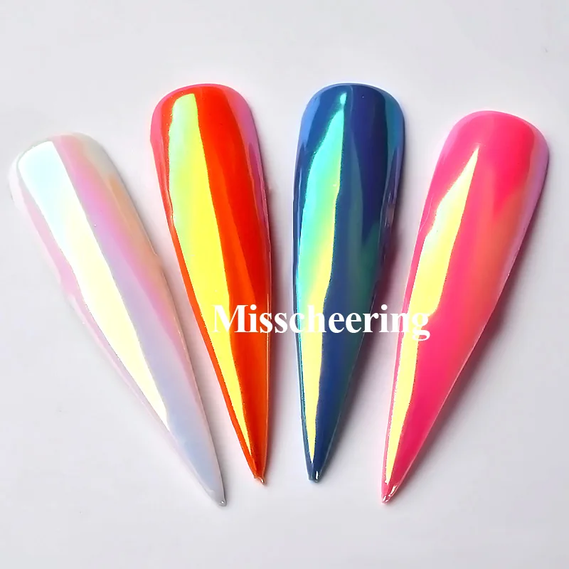 Неоновый блеск Единорог волшебный зеркальный ногтевой порошок 0 2 г ультра тонкий