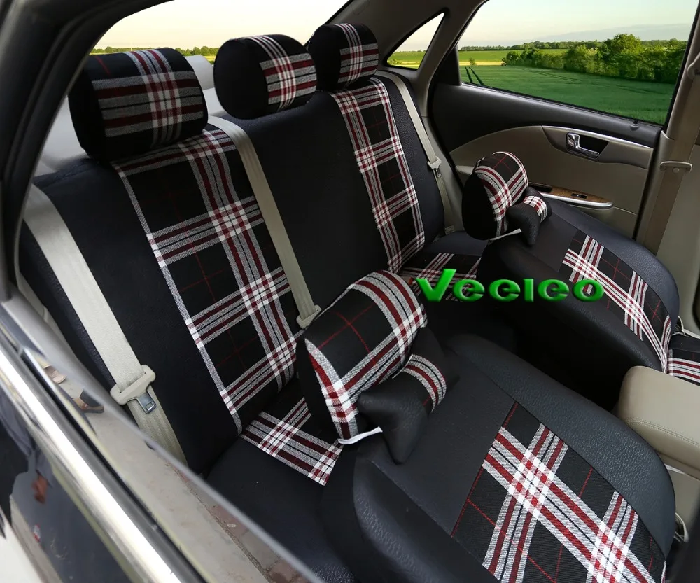 Veeleo + Универсальный Автомобиль Чехлы Для Сидений LADA Granta kalina Priora Веста Largus 4x4
