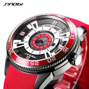 Мужские спортивные часы SINOBI 316 из нержавеющей стали, силиконовые военно-морские кварцевые часы или часы