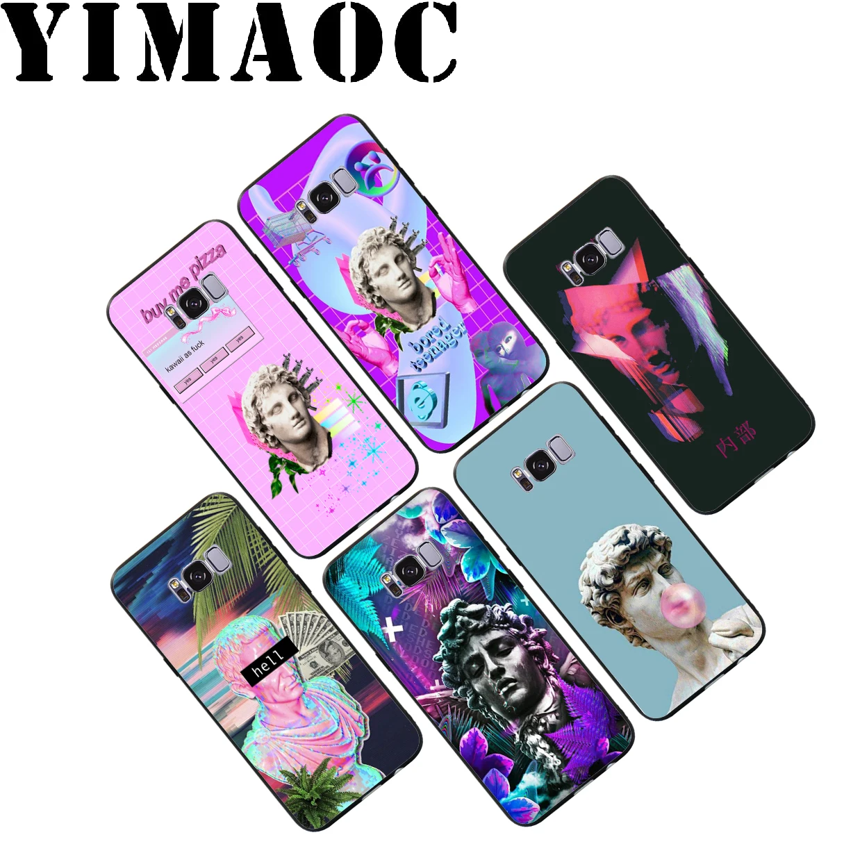 YIMAOC Aesthetic Statue Sad Soft Case for Samsung Galaxy S10 S10e S9 S8 A6 Plus S7 S6 Edge A7 A5 A3 J6 Note 9 8 |