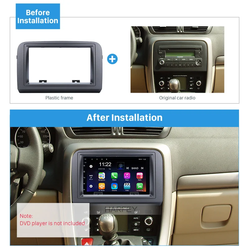 Установочный Комплект Harfey 2Din для CD радио рамка Fascia Для FIAT CROMA 2005 панель приборной