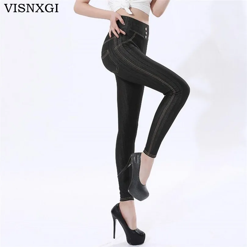 Женские узкие джинсы с высокой талией VISNXGI эластичные брюки карандаш 2021|high waist