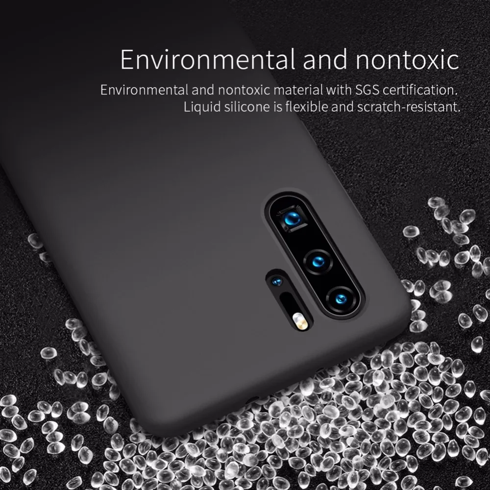 Huawei P30 Pro Чехол huawei P30 Lite чехол NILLKIN Flex чистый жидкий силиконовый чехол с защитой от отпечатков пальцев Мягкая задняя крышка