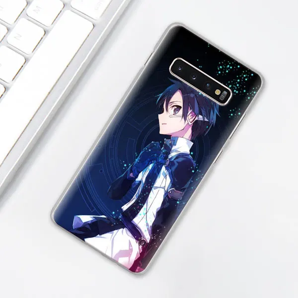 010 Обувь для вечеринки в Стиле косплей Sword Art Online(SAO), чехол для телефона аниме для samsung Galaxy S10e S10 плюс S7 S8 S9 Plus Note 8 9 M10 M20 M30 жесткий чехол Coque - Цвет: 010