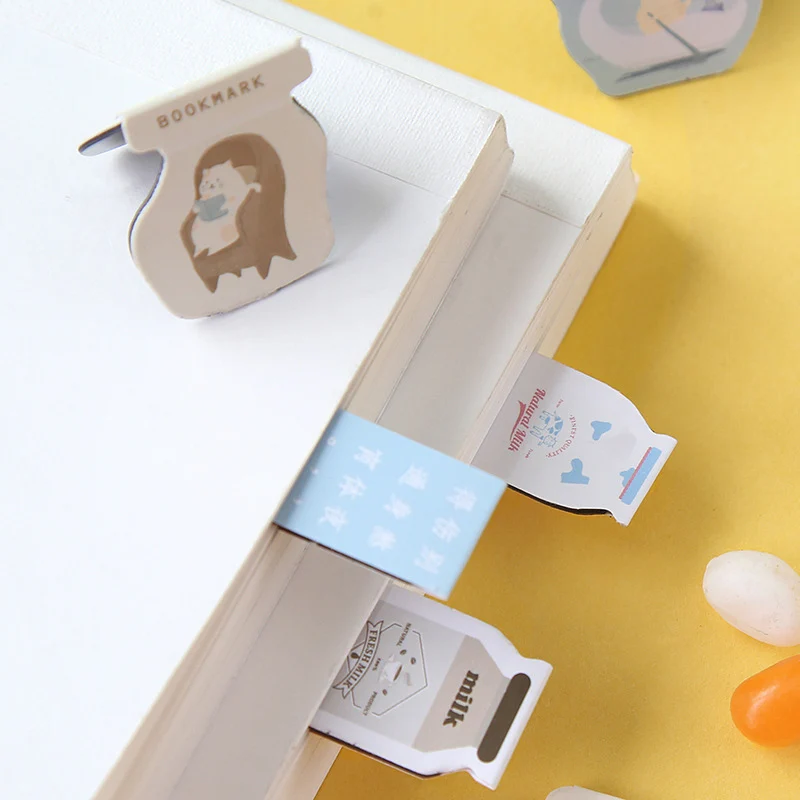 3 шт. милые кошачьи коготки закладки новинка магнитные книжные Kawaii молочные для