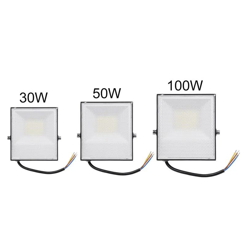 AC165-265V Светодиодный прожектор светильник 30W 50W 100W Светодиодный точечный светильник для студийной фотосъемки наружное настенное освещение Водонепроницаемый IP65 потолочные светильник Теплый Холодный белый