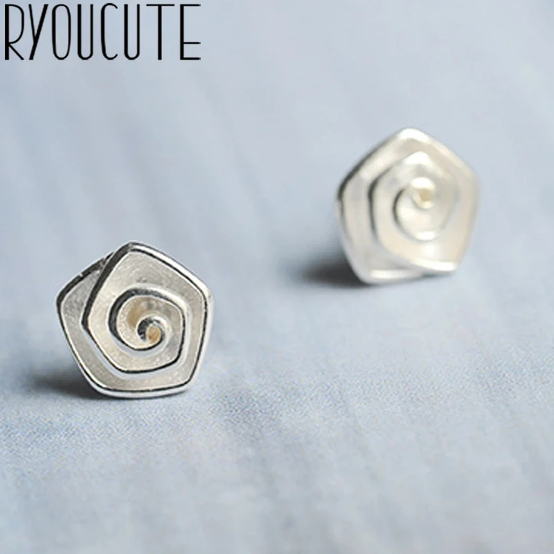 Женские богемные серьги с цветком розы Bijoux Серебристые для свадьбы