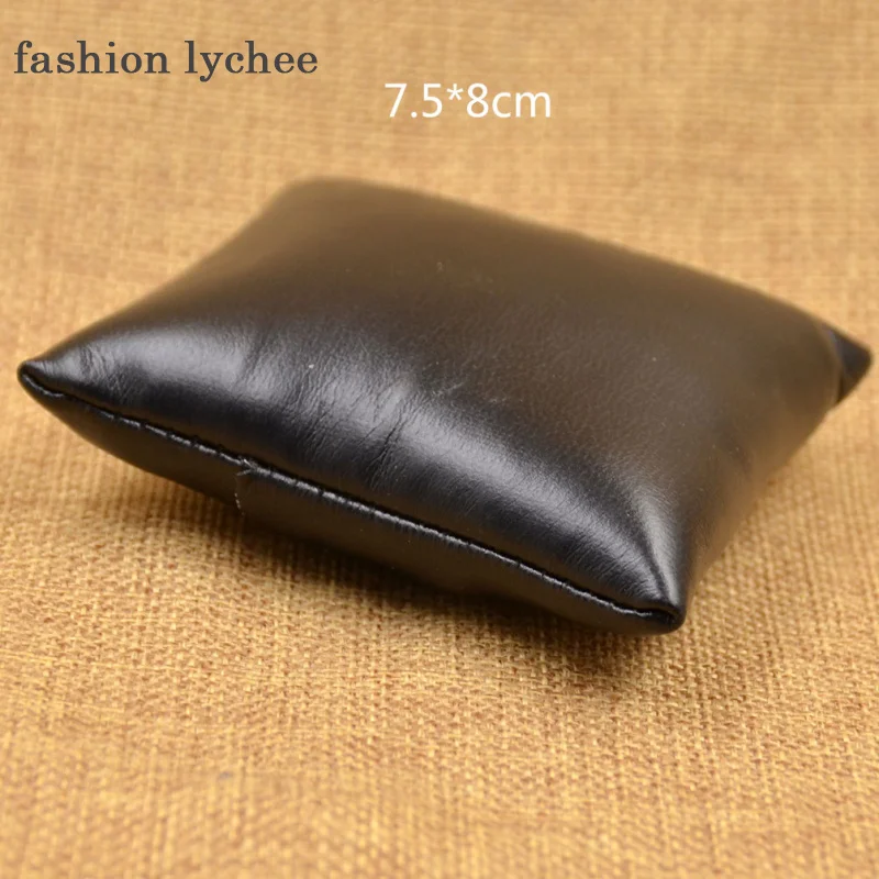 Модный черный браслет lychee из искусственной кожи для часов подставка держатель