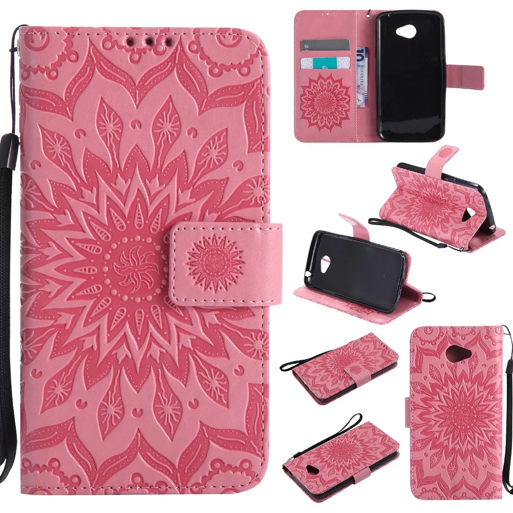 Чехол с подсолнухом из искусственной кожи для fundas LG K5 чехол X220 5 дюймов + держатель