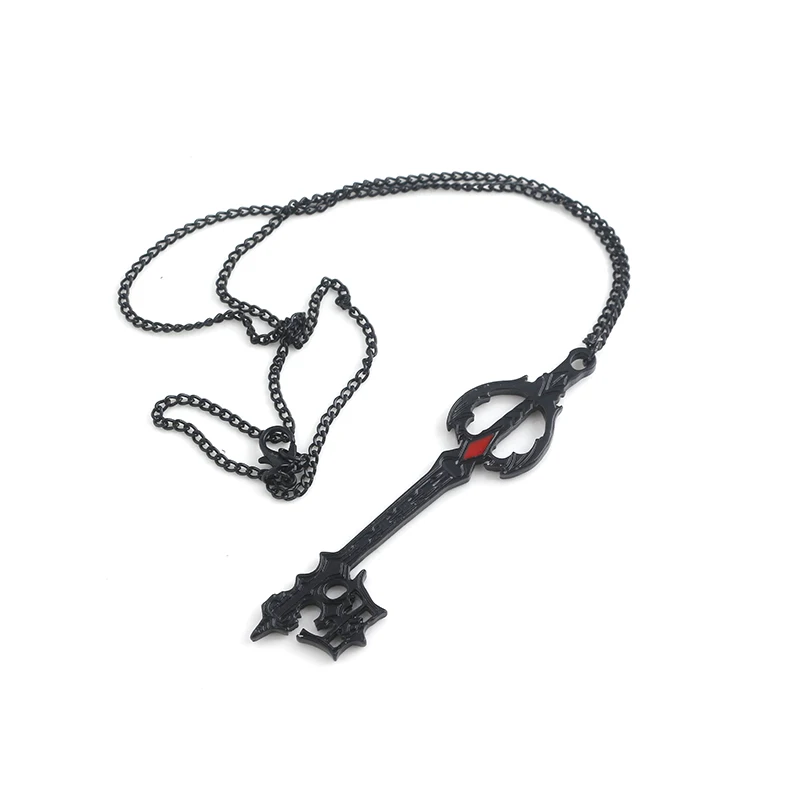 Игра Kingdom Hearts Sora Key Oblivion Keyblade ожерелье подвески Высокое качество Черный Металлический Ключ оружие ожерелье для женщин ювелирные изделия