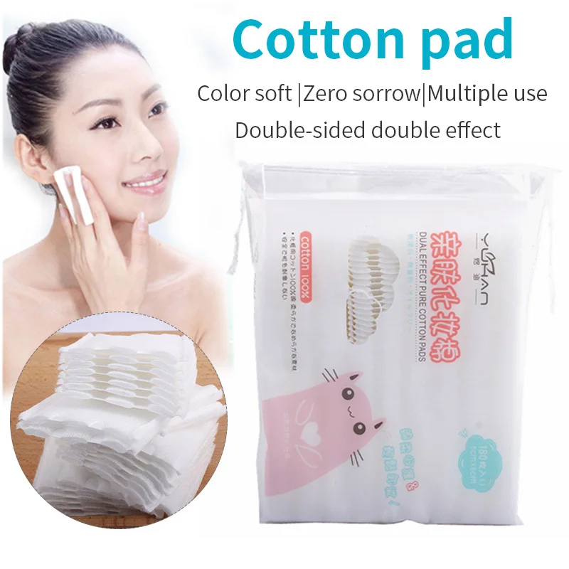 180 шт. нетканый Ватные диски для чистки лица хлопковые косметический спонж