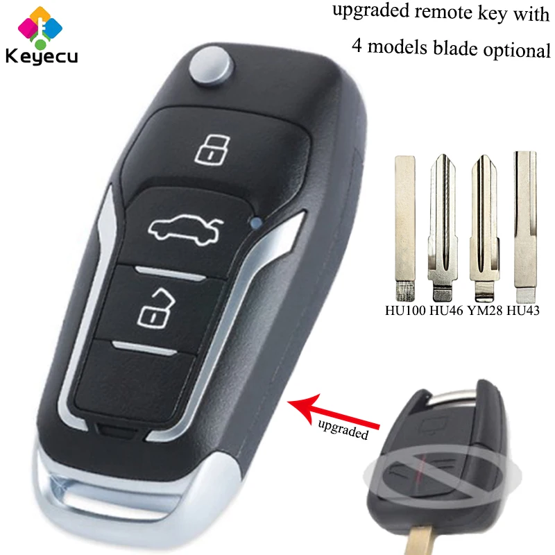 Запасной обновленный ключ KEYECU для автомобиля с дистанционным управлением 3