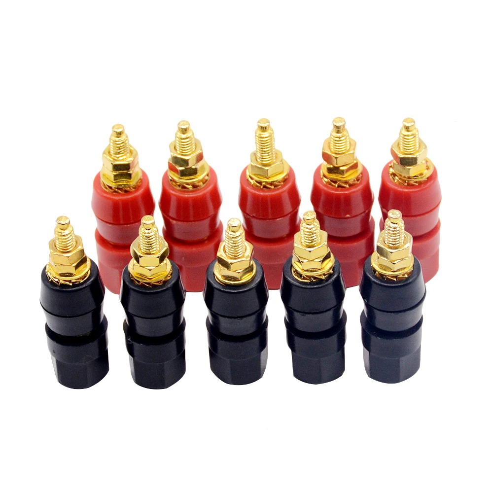 1 шт. черный/красный 4 мм позолоченный высокий ток распределительная Колонка