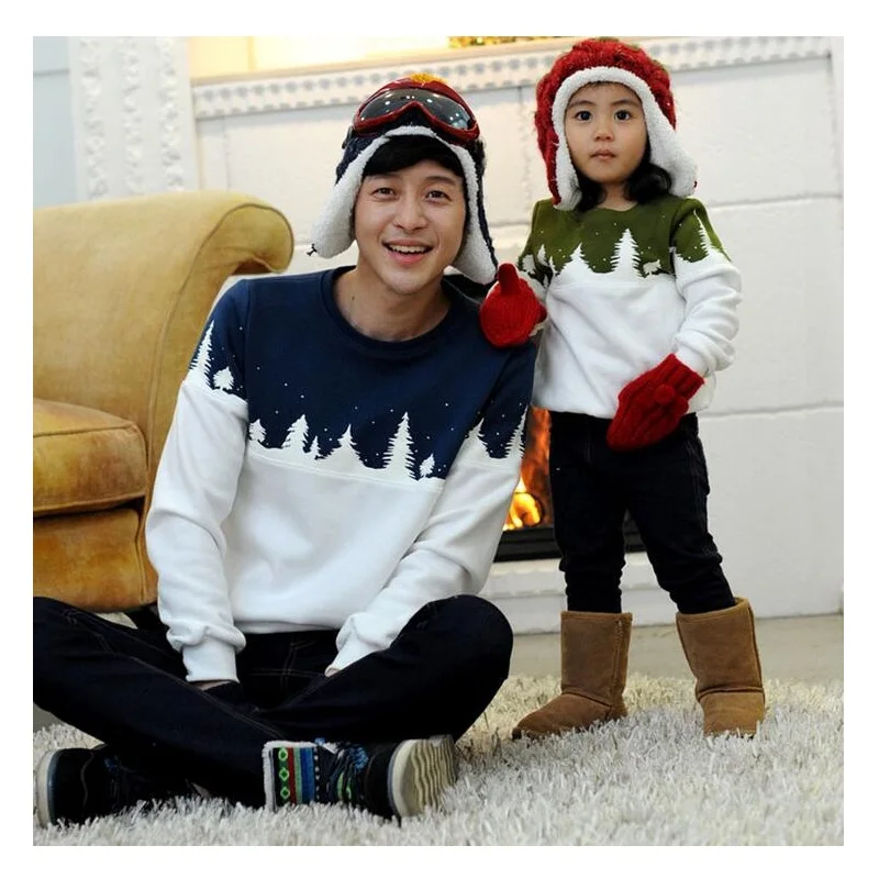 Моды Семьи Сопоставления Одежда Рождественская Елка Подарок футболки одежда на