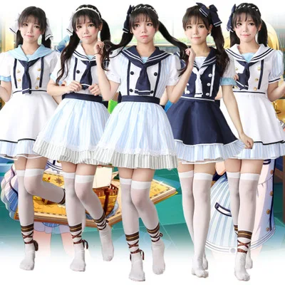 Аниме Love Live Lovelive Sunshine Aqours карнавальный костюм школьная форма для девочек платье
