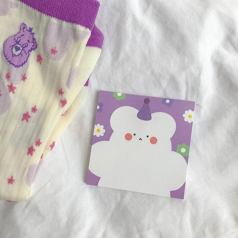 SIXONE 50 листов Ins Floret Candy Bear записная книжка с милыми мультяшными нотами портативная карманная книга слов канцелярские принадлежности kawaii блокнот для заметок