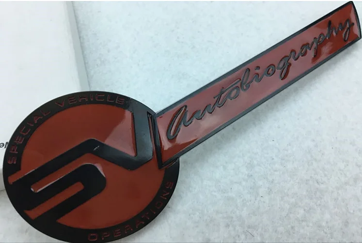 Car Exterior Decoration SV Autobiography Decal for Land Rover Range Rover SV Sticker Freelander 2 Defender Discovery 4 Emblem