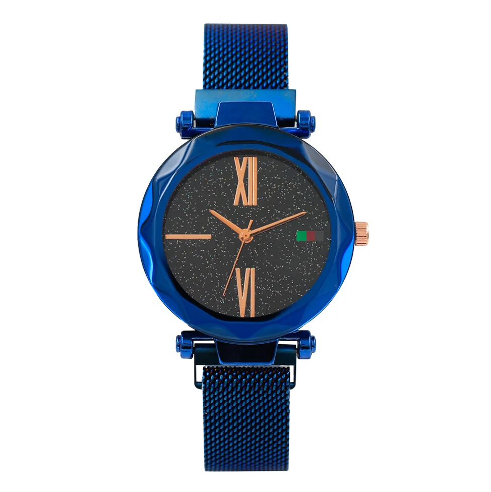 Популярные женские часы звездного неба Роскошные брендовые со стразами кожаный