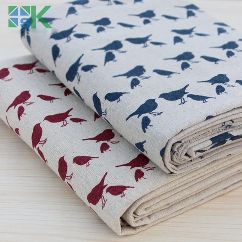 Ткань для шитья сделай сам винтажная льняная ткань с принтом занавеска стола