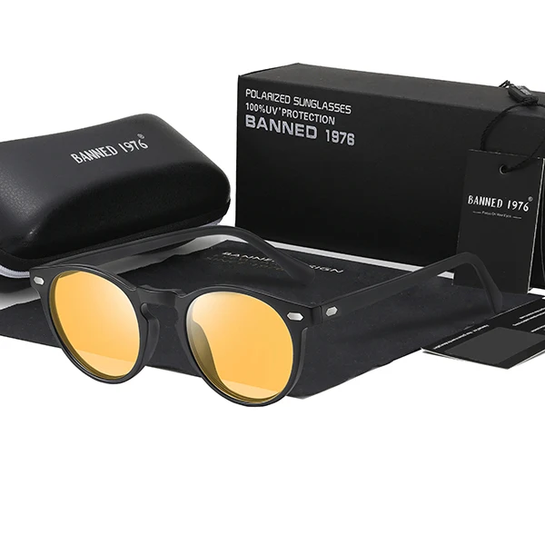 matte black night TR90 брендовые новые мужские Модные поляризованные солнцезащитные очки для вождения для мужчин wo мужские брендовые дизайнерские солнцезащитные очки крутые Оттенки для мужчин - Цвет линз: matte black night