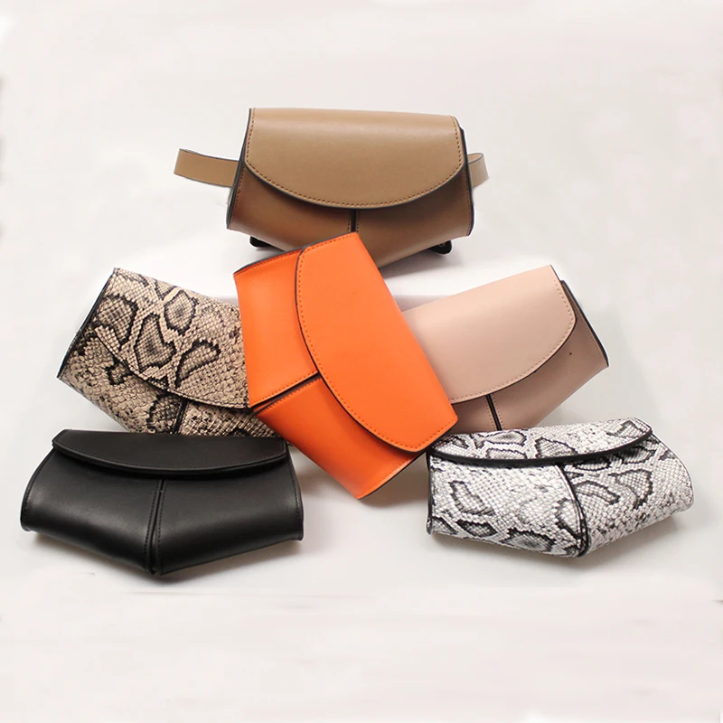 

Serpentine Waist Bag Women Belt Bag Leather Waist Pack Fashion Messenger Bags Female Fanny Pack Bum Packs 040301