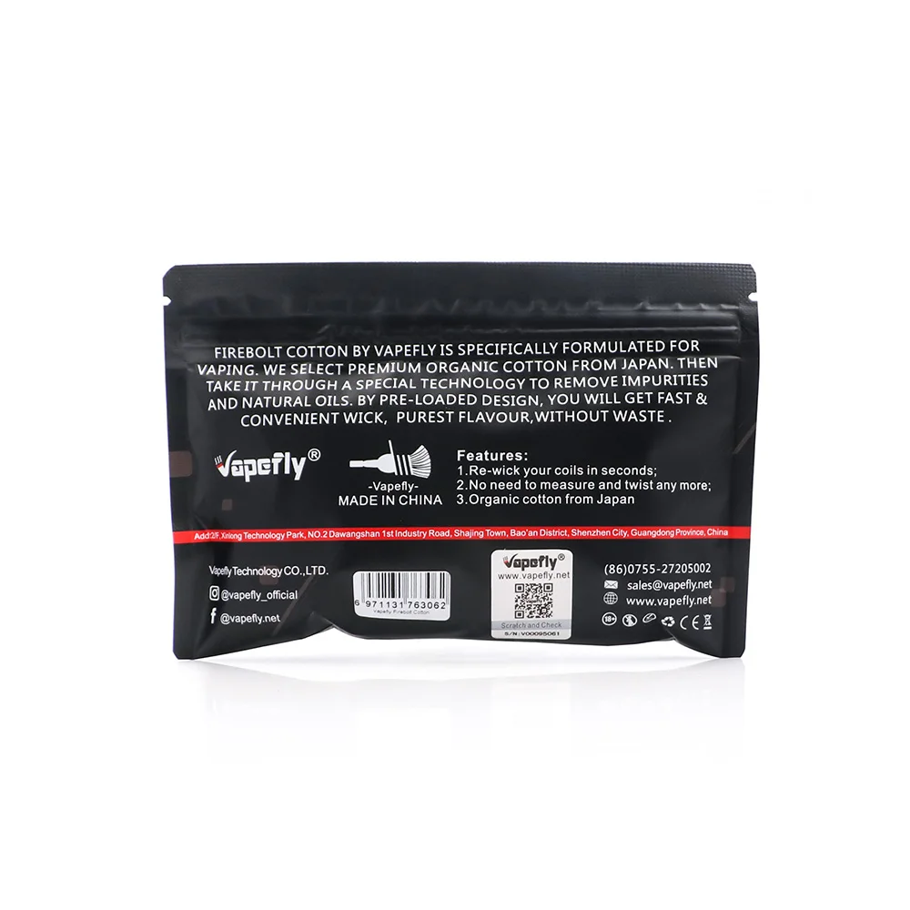 20 шт./упак. Vapefly Firebolt сахарной ваты для электронная сигарета Перезаправляемые