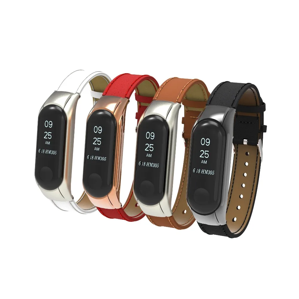 For Mi band 3 Bracelet Band Sport Strap Watch Leather for Xiaomi Smart Accessories Miband | Электроника