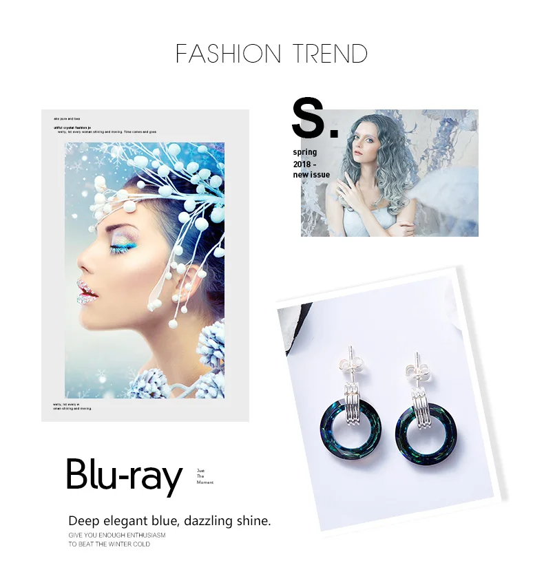 CDE Ювелирные наборы, украшенные кристаллами Swarovski, круглый кулон, ожерелье, серьги, набор звеньев, цепочка, ожерелье, серьги-гвоздики