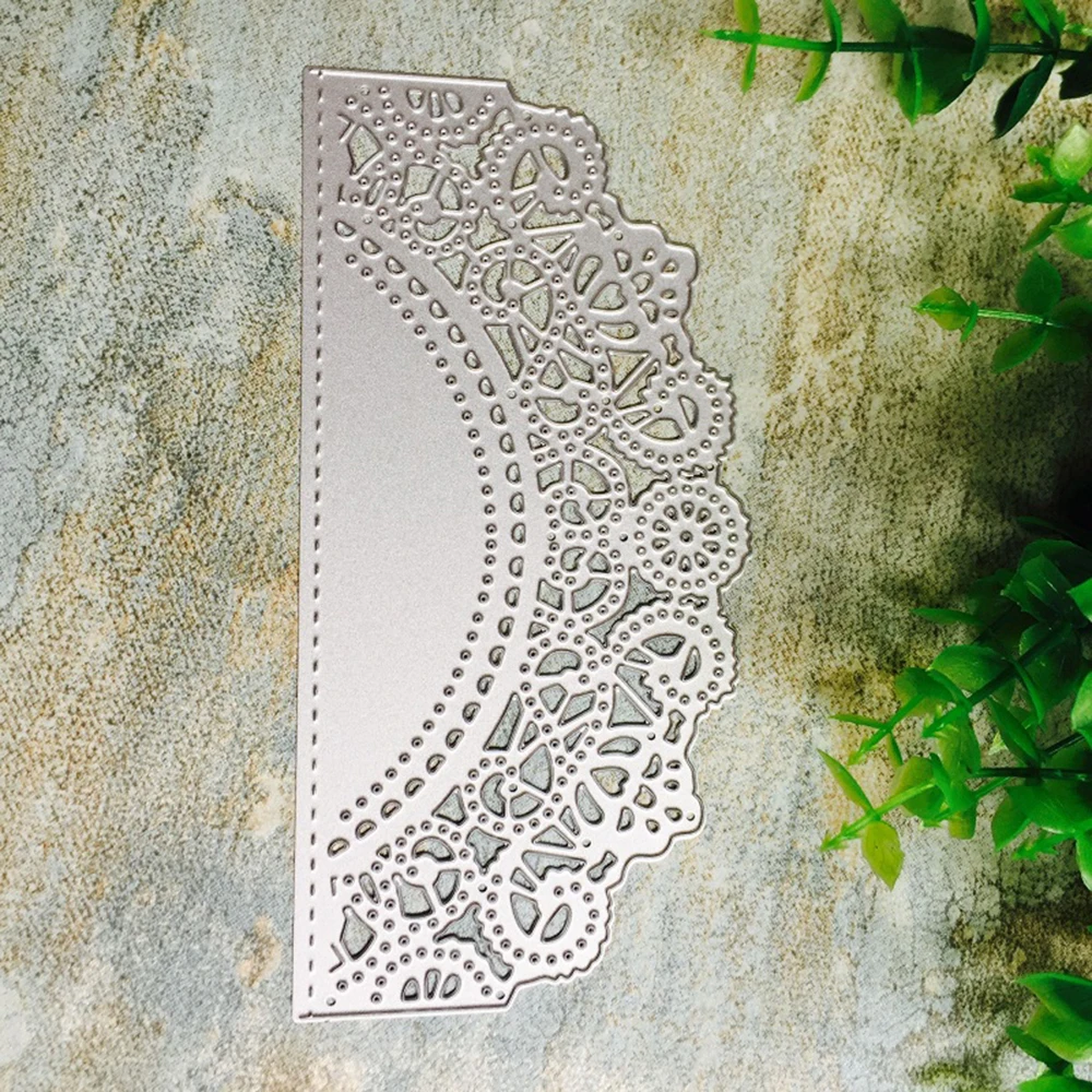 Изогнутая кружевная рамка из углеродистой стали шаблон серебряное пятно