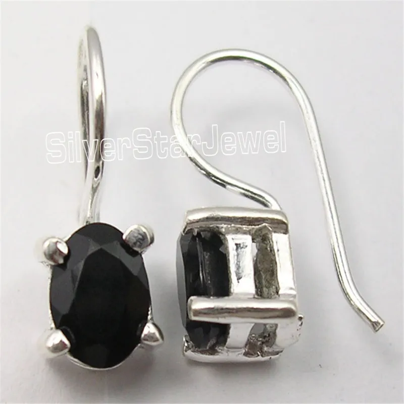 Серебро 925-й пробы аметистов маленькие Висячие Серьги 1,7 см вариации