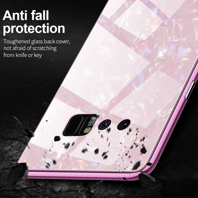 Роскошный Магнитный флип-чехол для samsung Galaxy Note 8, 9, S7, S7E, S8, S9 plus, чехол из поликарбоната с рисунком, закаленное стекло, задняя крышка
