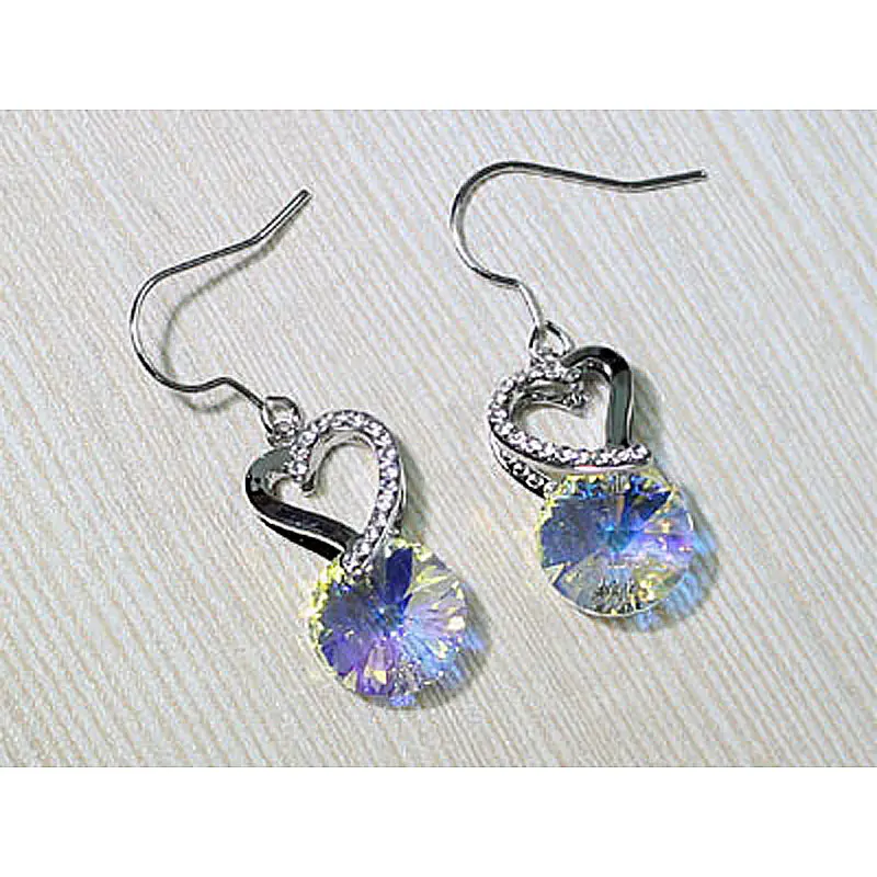 Серьги Подвески Peacock звезда сердце серьги Аврора вариации AB австрийский кристалл