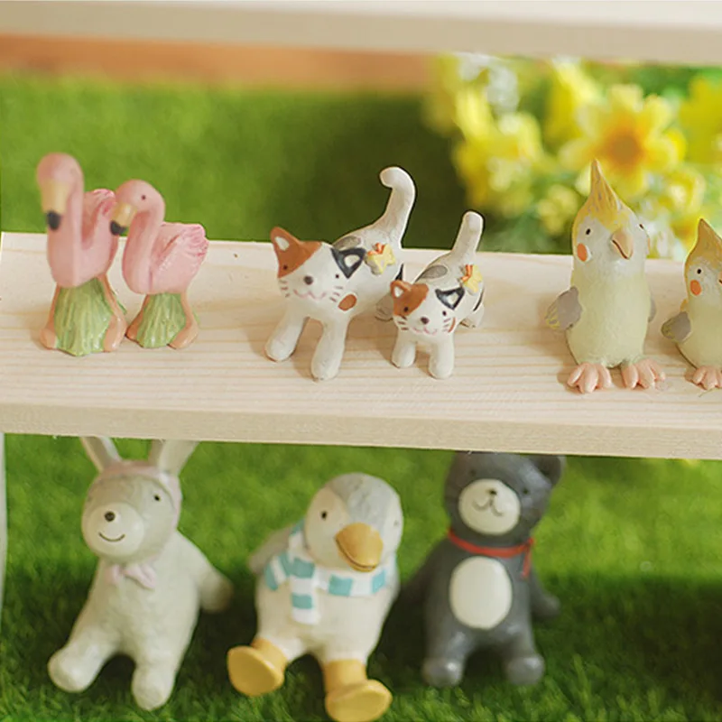 Японский Zakka маленькие Большие кошки Модель Животное миниатюрная фигурка