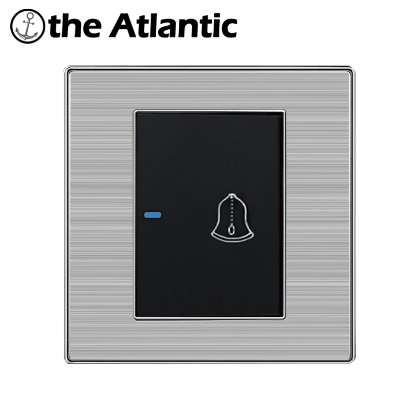 Atlantic 1 Gang роскошный переключатель дверного звонка кнопочный настенный