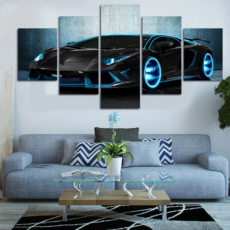 Куадрос Fallout без рамы 5 шт. спортивный автомобиль Hd Печать холст Краски ing