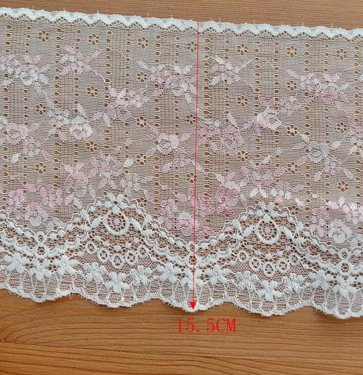 2 Meters 15.5cm Width 2018 Latest African Guipure Embroidery Pink Lace Trim Embroidered Fabric | Дом и сад