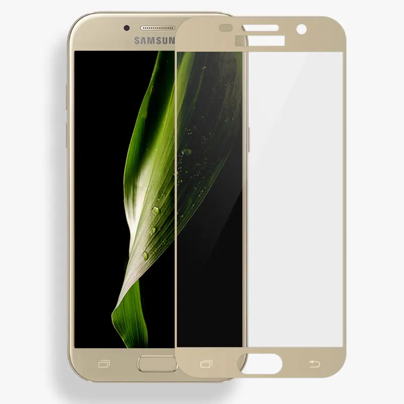 For Samsung Galaxy A7 2017 Full Cover Tempered Glass Film A720F A720 SM-A720F Screen Protector | Мобильные телефоны и