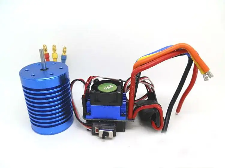 Обновленный бесщеточный двигатель 4300KV 3650 с 45A ESC Combo Set для 1:10 RC Car 1/10 Truck багги |