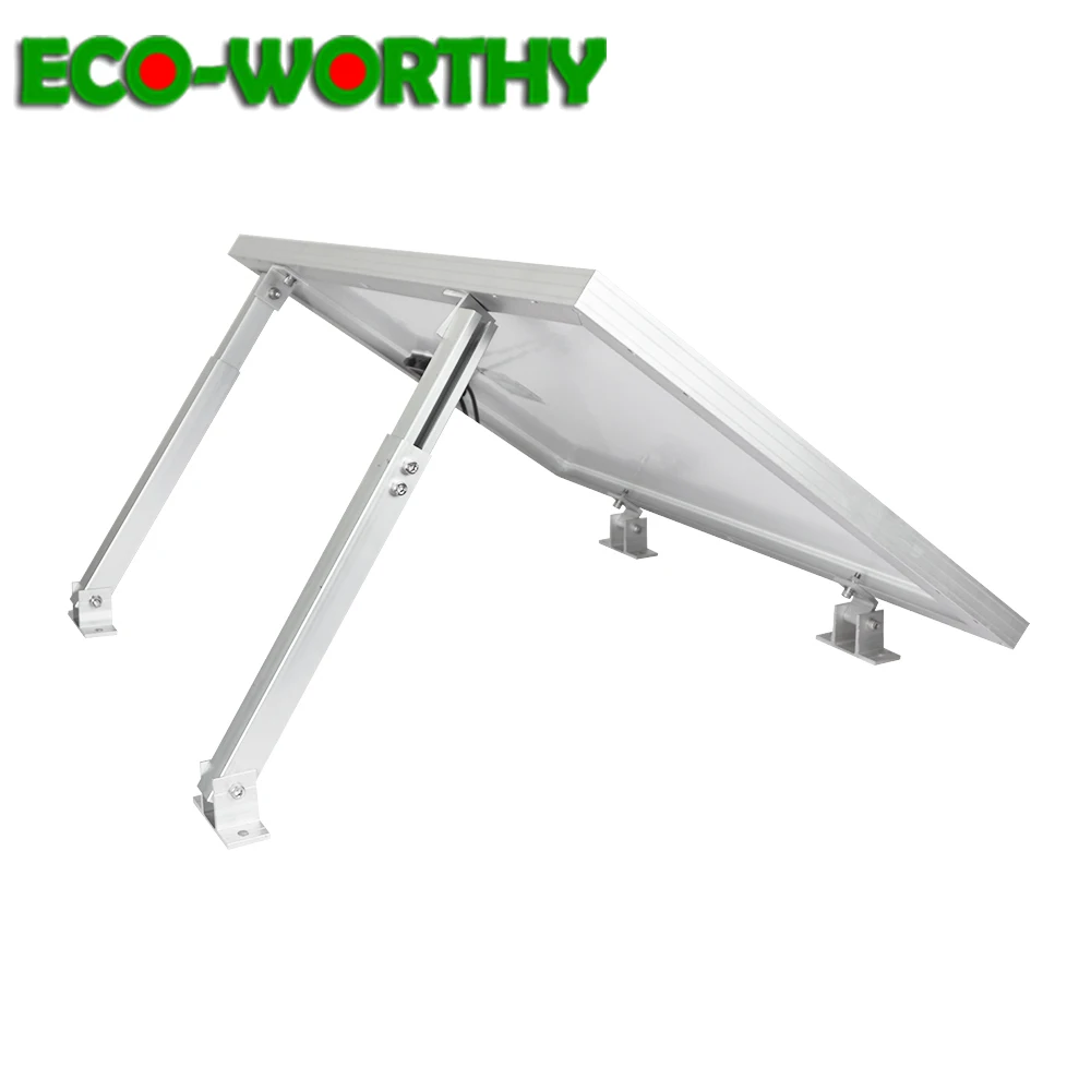 ECOworthy, металлические кронштейны для крепления солнечной панели, набор, регулируемые кронштейны, алюминиевая крыша, караван, складной, наклон, аксессуары для установки