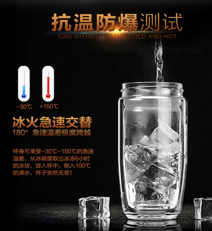 Высококачественный двухслойный Портативный бизнес идеи стакан стеклянный