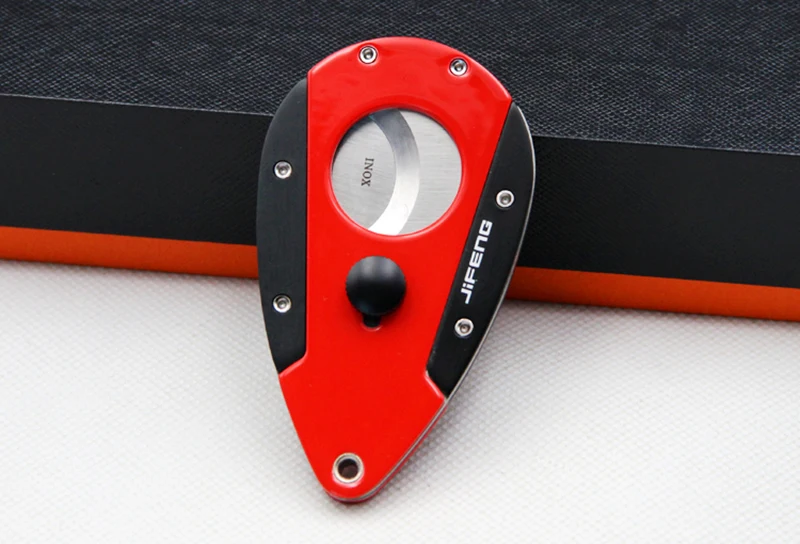 Fine Quality JiFENG Cigar Set With Red Color Lighter And Sharp Stainless Steel Blade Scissors Professional Tool | Дом и сад