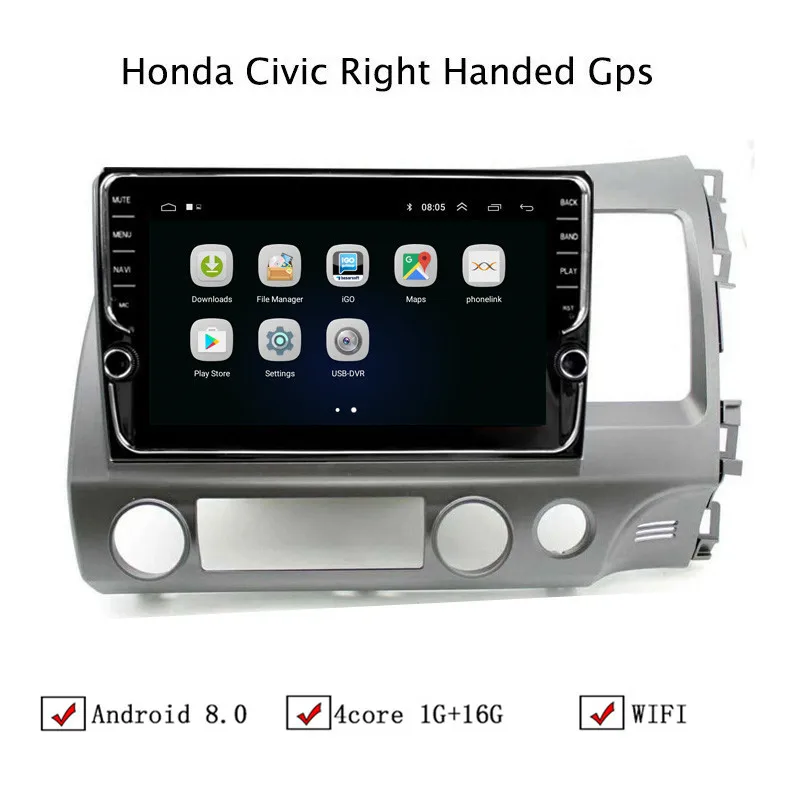 9 &quotAndroid 8 1 автомобиль gps навигации для Honda Civic 2004 2005 2006 2007 2008 2009 2010 2011 радио лучшие